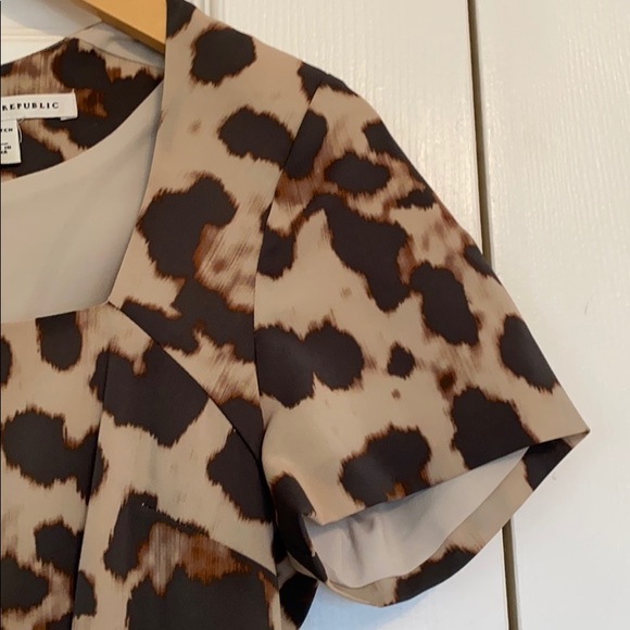 Taupe Brown Sophia Animal Print Work/Office Dress - Picture 3 of 7